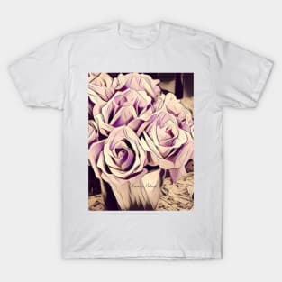 lilac living, lilac purse, light purple bedding, light purple flowers, light purple roses, lilac roses T-Shirt